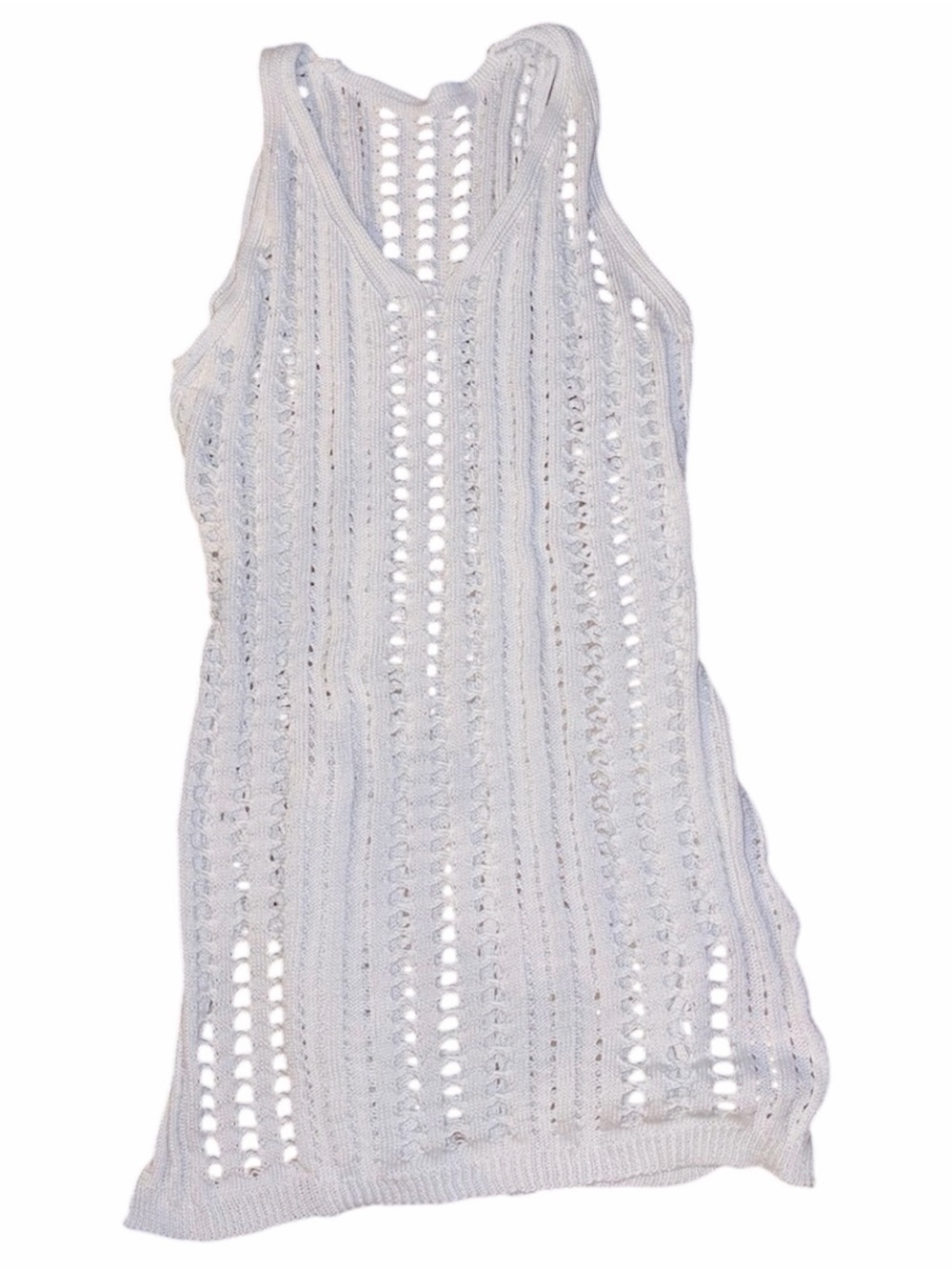 Women's White Crochet Tank Top